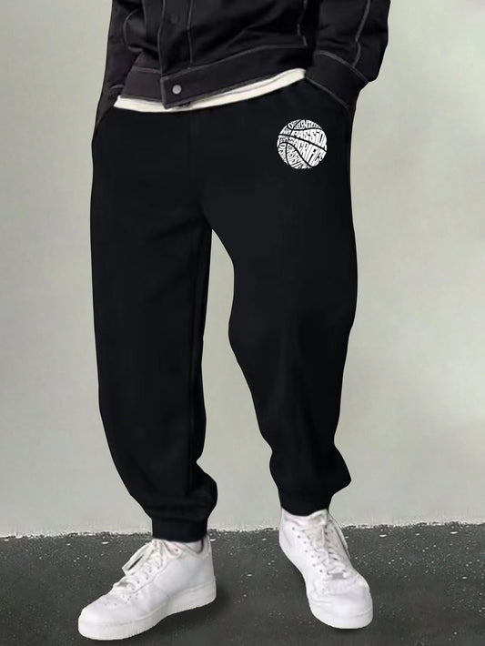 Men's Basketball Sweatpants Stretchable Loose Joggers Outdoor