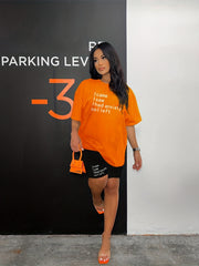 Letter Print Casual Two-piece Set Crew Neck Tee & Slim Shorts