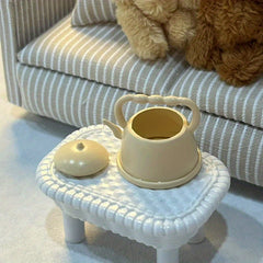 Delicate Milk Teapot for Dollhouse - Charming Miniature Decor