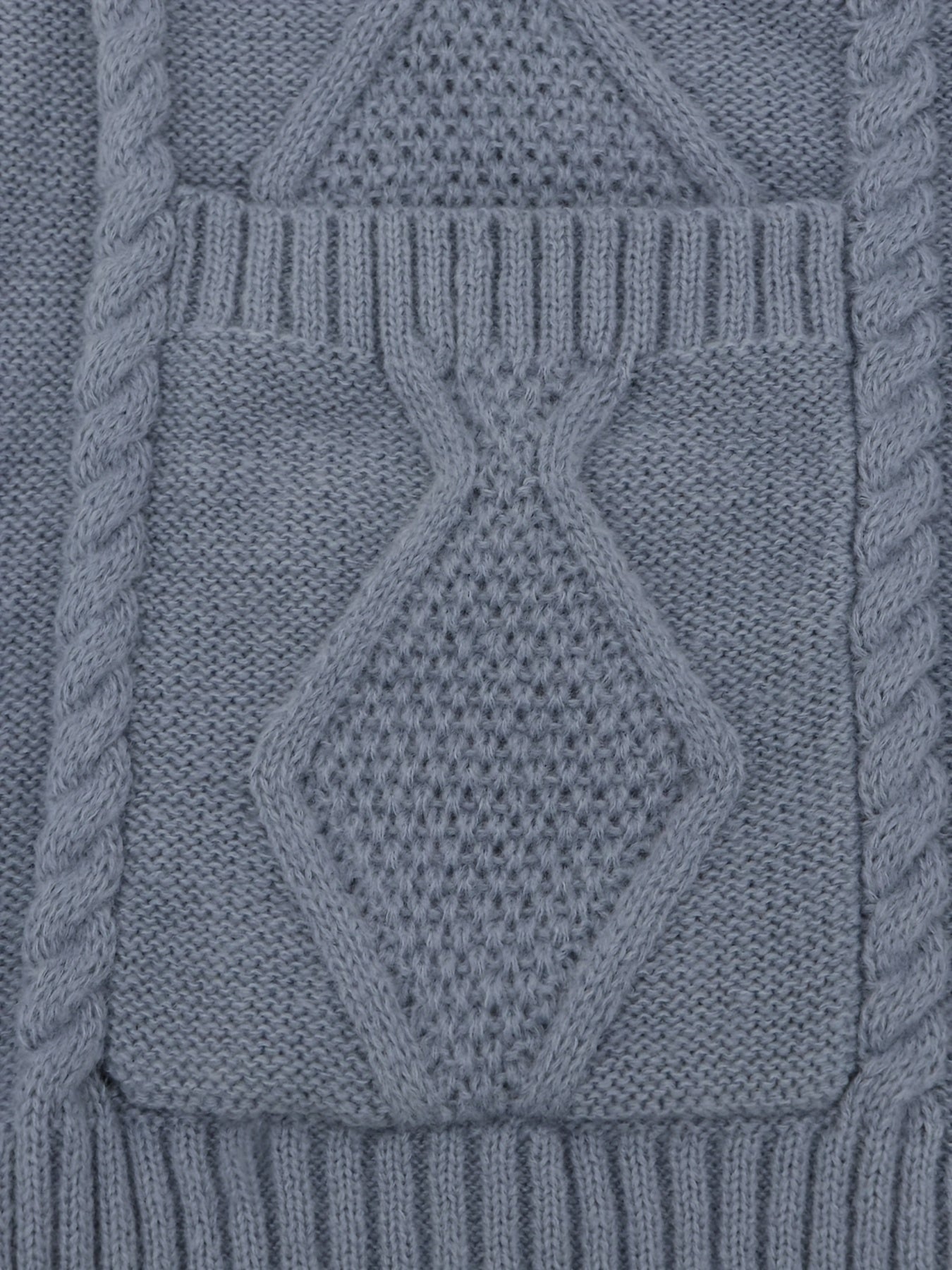  Solid Jacquard Long Sleeve Button Up V Neck Sweater Cardigan