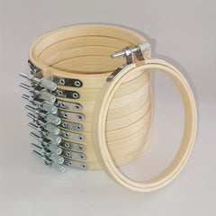 10pcs 10-16cm Bamboo Embroidery Hoops Cross Stitch Circle Hoop Rings