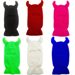 Monster Ears Ski Mask Balaclava Y2K Knit Hat