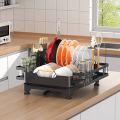 Stainless Steel Bowl Rack Paint Sink Drain Kitchen Storage Dish Rack