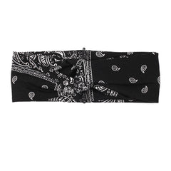 Boho Paisley Knot Wide Headband Stretch Hair Wrap Yoga Running Workout Hairband