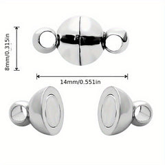 10 Pcs 8mm Magnetic Clasps for Bracelets, Necklaces DIY