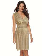  Glitter Ruched Tank Dress