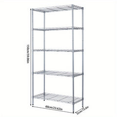 Heavy Duty 5 Layer Kitchen Storage Rack with Adjustable Shelves