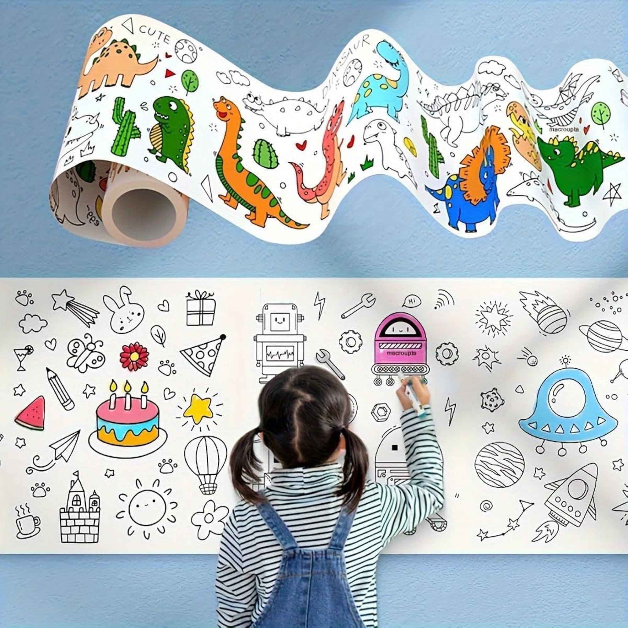 Kids Drawing Paper Roll 30 x 300 cm, Large Art Craft Roll – CRAZE