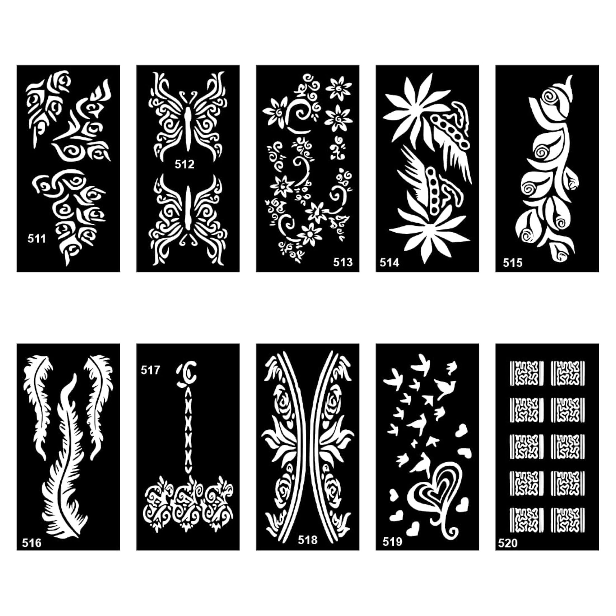 DIY Mehndi Stencil Sticker Combo for Kids & Family Functions – CRAZE