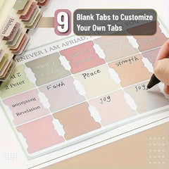 Bible Index Tab 75 Tabs Large Label Stickers Faith Classification Sticker