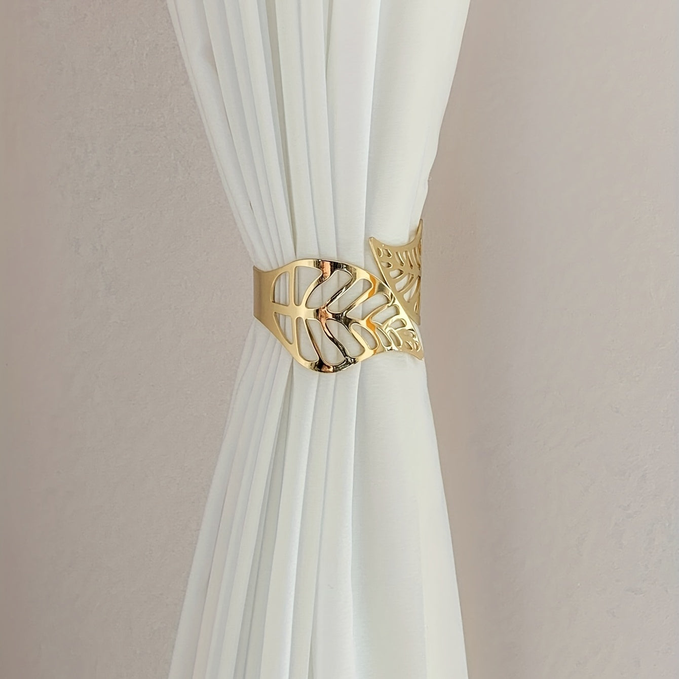 Alloy Leaf Pattern Curtain Buckle for Home Decor
