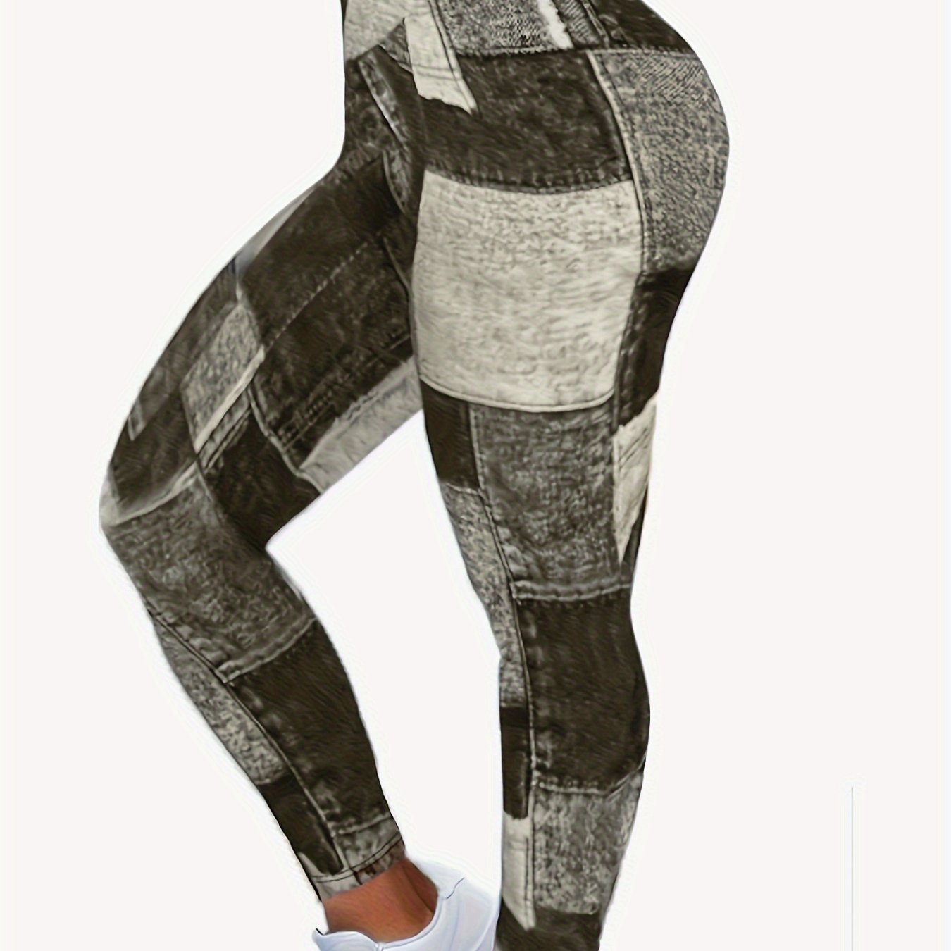  Colorblock High Rise Skinny Trousers