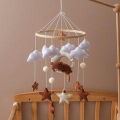 Soft Plush Cartoon Bear and Star Hammock Bell Brown Bear