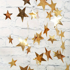 Golden Paper Stars for Party Decorations 4M Flag Background