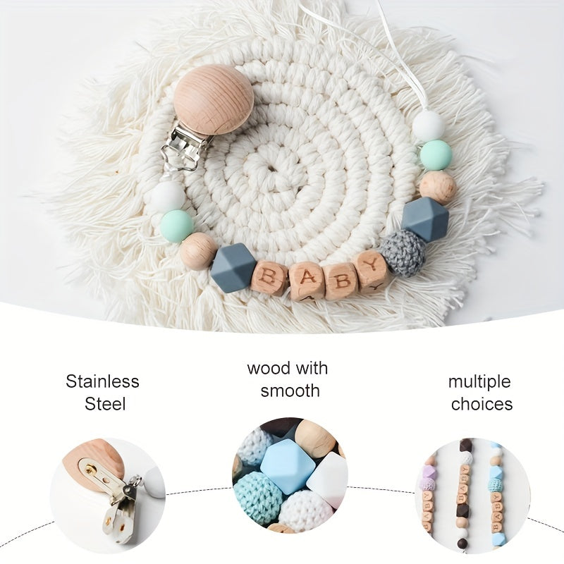Baby Pacifier Clip Chain DIY Gift Dummy Pacifier Holder Clip Teether Toy Chain