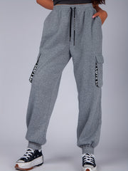 Women's Plus Size Sports Pants Elastic High Rise Jogger Sweatpants