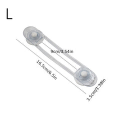 10pc Transparent Strap Drawer Lock Child Safety Finger Protection Locks