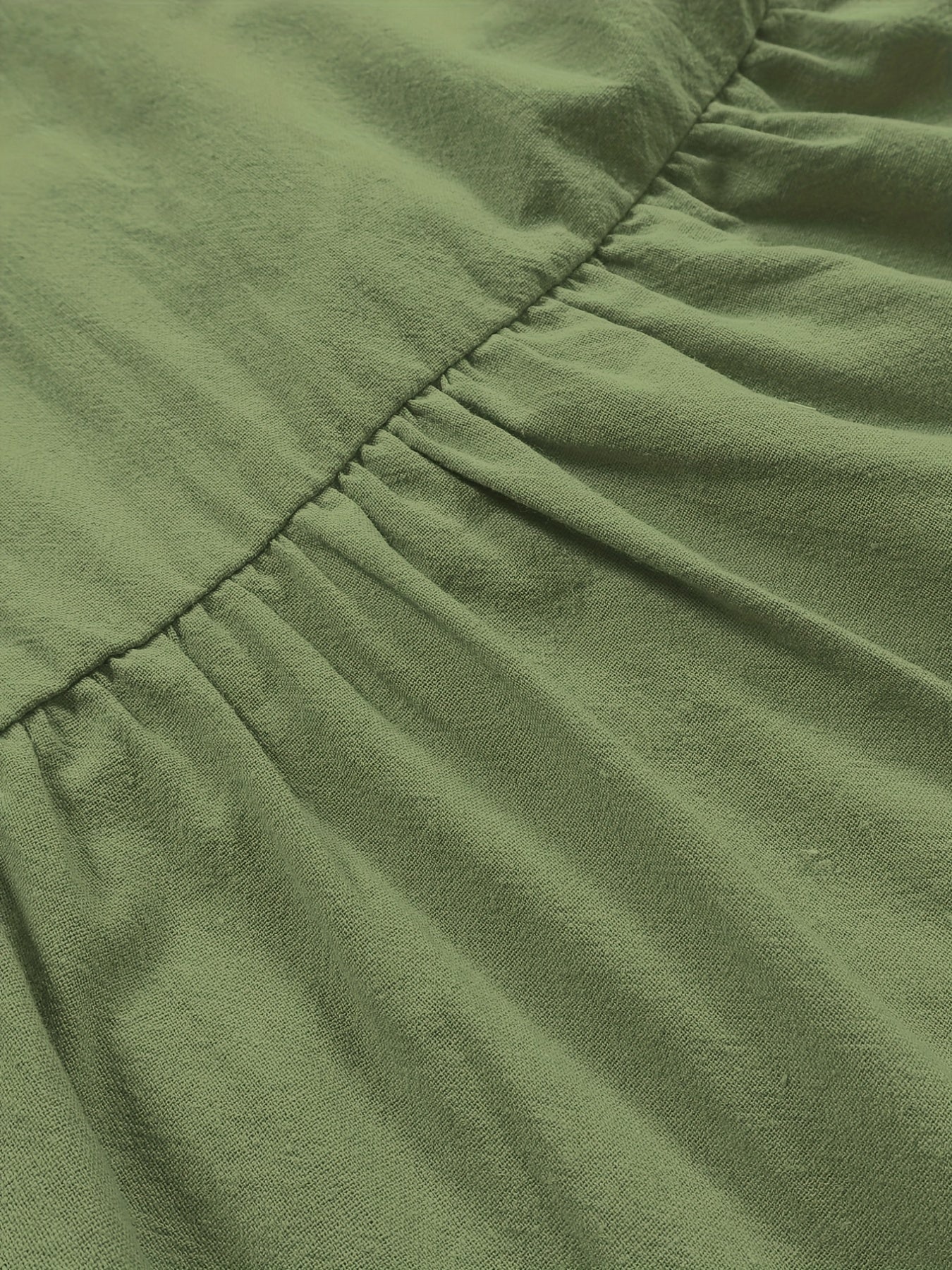  Ruffle Trim Drawstring High Waist Wide Leg Pants