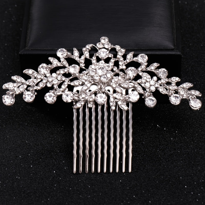 Crystal Leaf Hairpin Comb Clip Bridal Hair Accessories