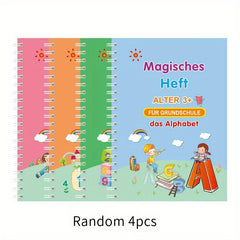 German Preschool Tracing Workbook with Colorful Alphabet and Numbers
