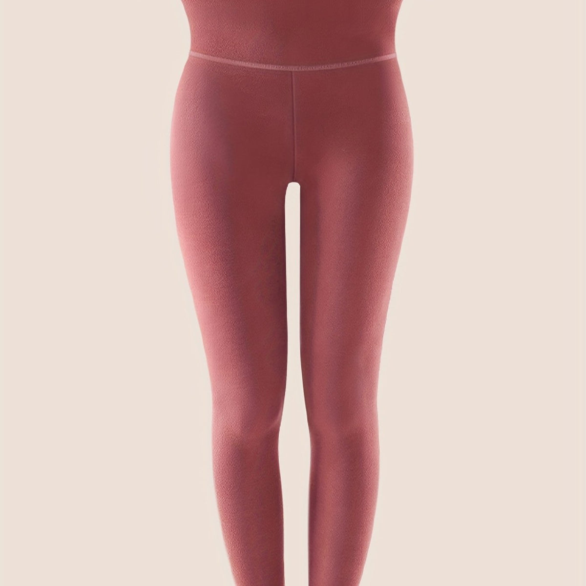 Colorblock Thermal Pants Soft & Comfy Slim Elastic Tights