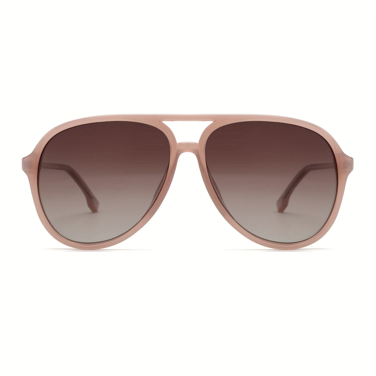 VIVIENFANG Polarized Aviator Sunglasses for Women Retro Milky Pink