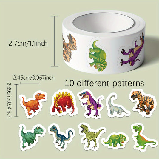 500pcs Dinosaur Stickers Colorful Self Adhesive Decals for DIY Crafts and Decor