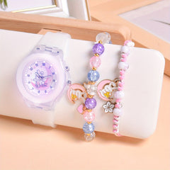 3pcs Set Rabbit On the Moon Kids Watch with Bracelets