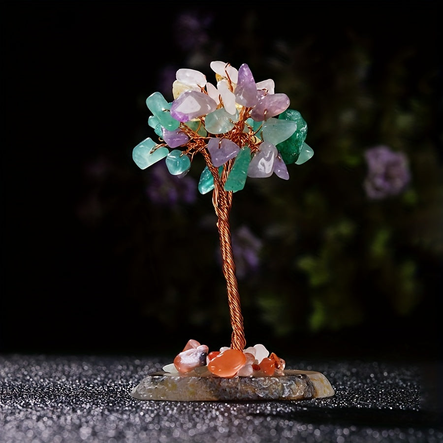 Crystal Tree Ornament for Jewelry and Decor