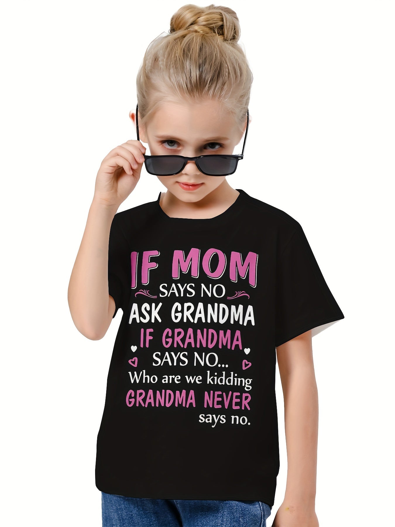 Girls Boys 3D IF MOM SAYS NO Graphic T-shirt Breathable Pullover Tops
