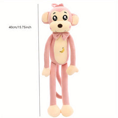 Plush Monkey Stuffed Animal Doll For Play & Decor