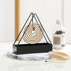 Metal Smoked Spiral Bracket - Home Garden Camping Triangle Shelf