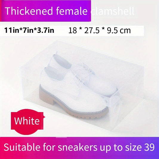 Clear Shoe Storage Box Stackable Heavy Duty Plastic Boot Organizer