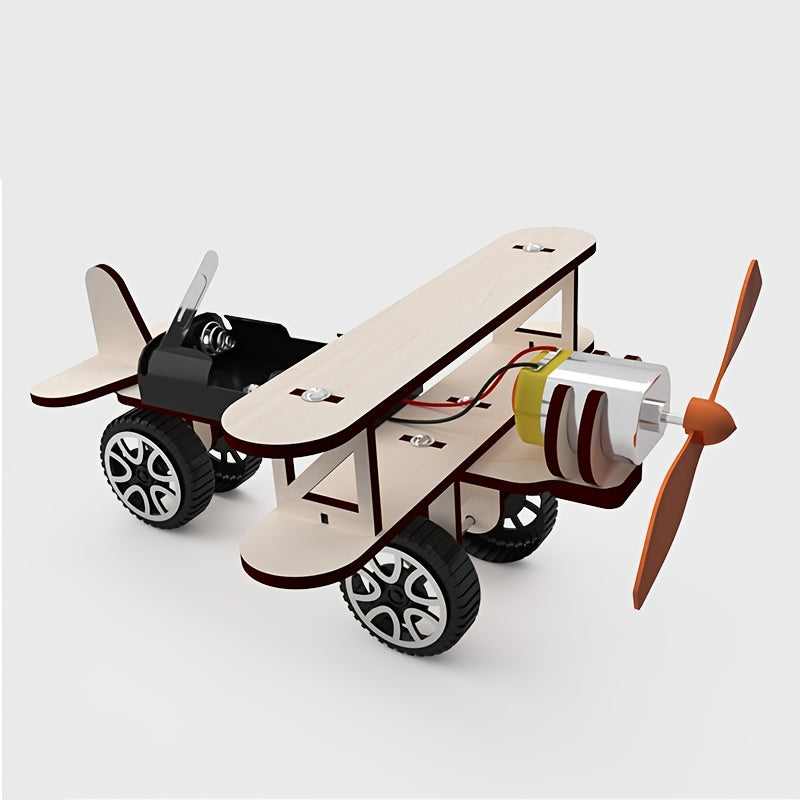 Wooden Airplane Model Kit DIY Educational Physics Science Experiment