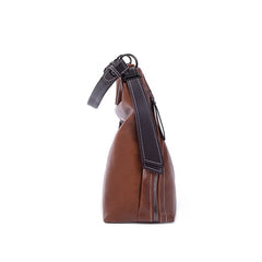 Retro Style Tote Bag Women's Handbag Faux Leather Zipper Shoulder Bag