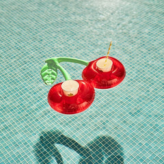 Inflatable Cherry Drink Holder Pool Party Toy for Summer Swimming Pool