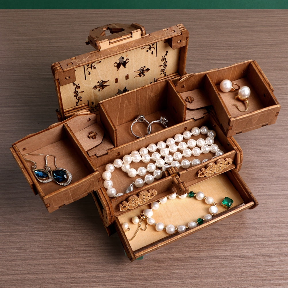 DIY Wooden Puzzle Jewelry Box with Hidden Compartments
