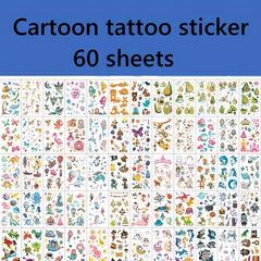 60 Cute Animal Tattoo Stickers Pack