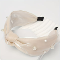 Faux Pearl Hair Hoop Wide Brim Hairband
