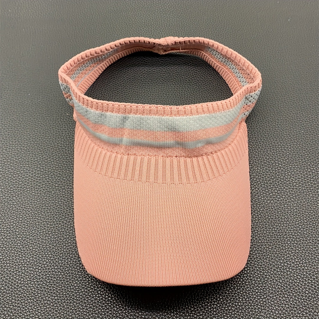 Women's Striped Sun Visor Hat for Tennis Golf Fishing
