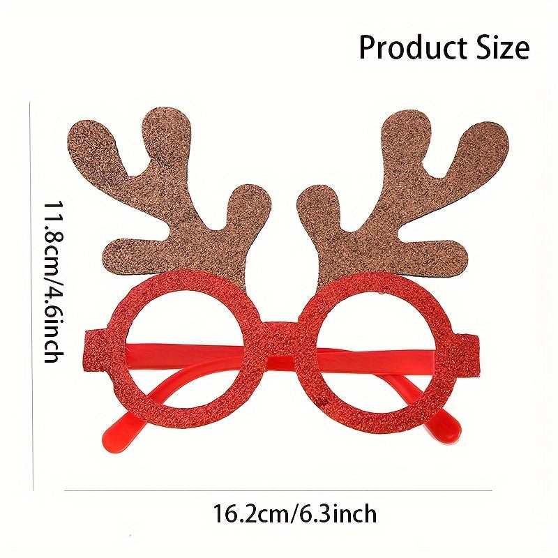 12pcs Christmas Party Funny Glasses with Fur Ball - Must Have for Games