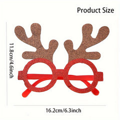 12pcs Christmas Party Funny Glasses with Fur Ball - Must Have for Games