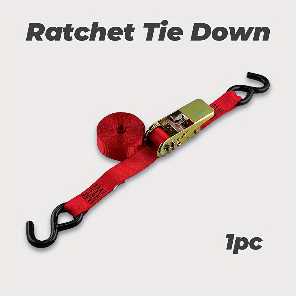 2pcs 2X4 57m Ratchet Tie Down Straps Coated S Hooks Luggage Motorcycle