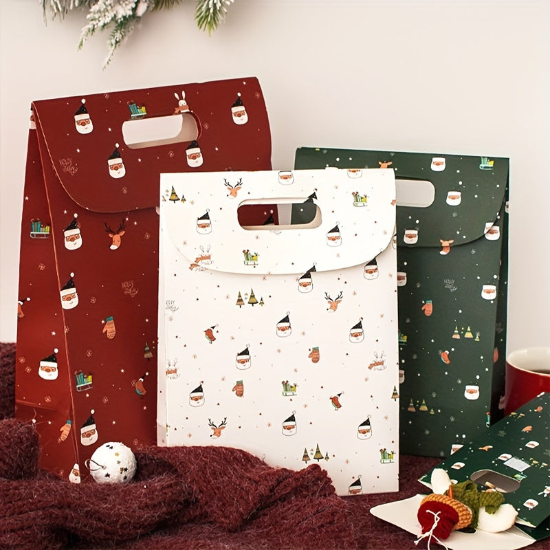 6pcs Christmas Handheld Gift Bags for Party Favor
