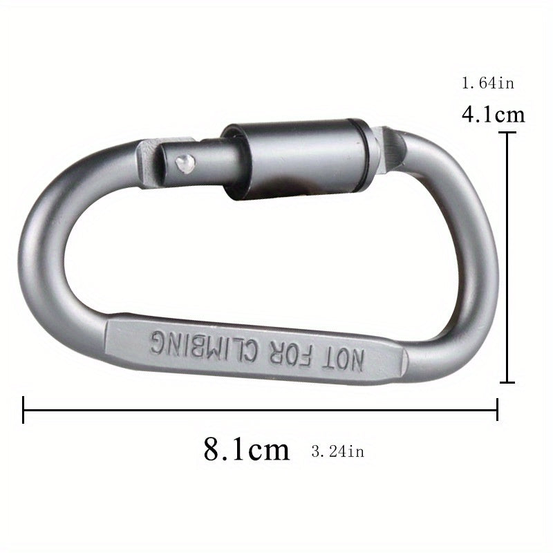 Aluminum D-shaped Carabiner Lock for Outdoor Camping