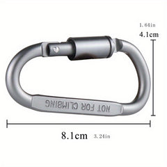 Aluminum D-shaped Carabiner Lock for Outdoor Camping