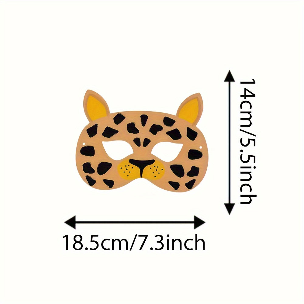 12 Pcs Animal Masks Jungle Birthday Party Games Funny Animal Pattern Masks