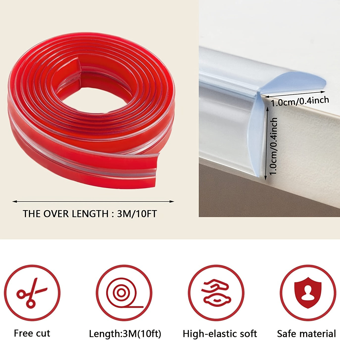 Clear PVC Anti Collision Strips for Furniture Corners