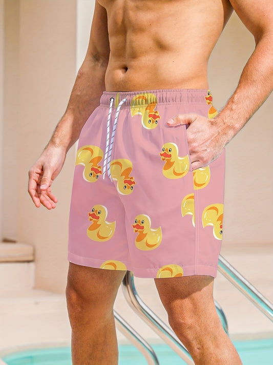 Men's Quick Dry Hawaiian Beach Board Shorts with Pockets