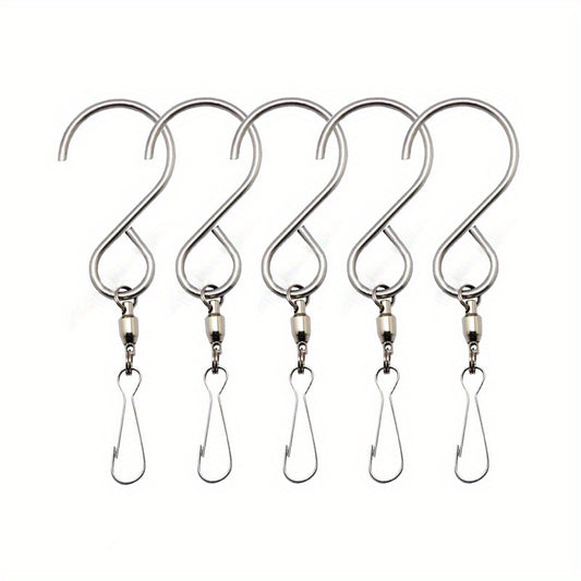 5pcs Stainless Steel Swivel Hooks for Hanging Wind Spinners/Bird Feeders